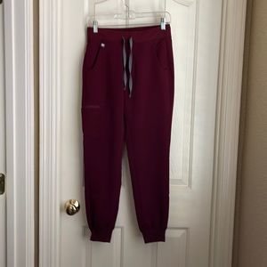 Figs XS Burgundy Zamora Joggers